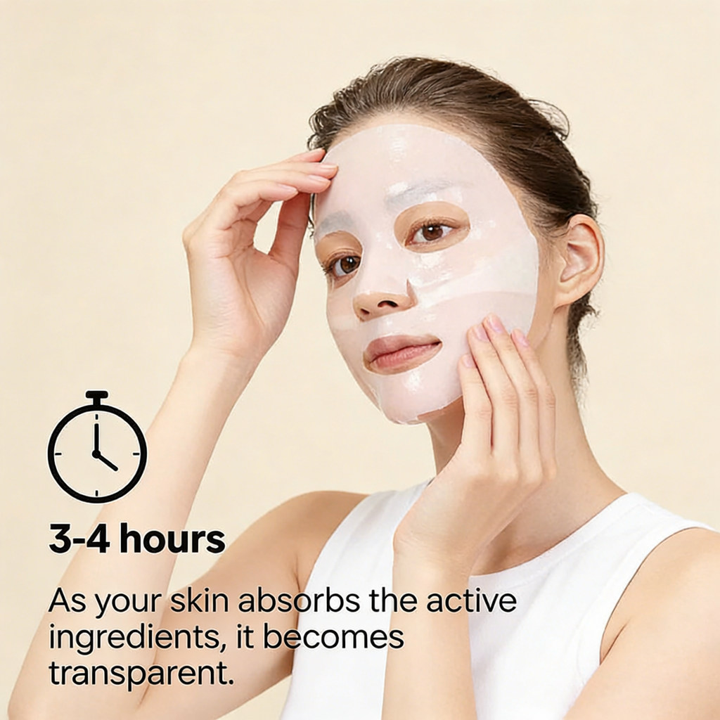 BenoraGlow™ 4Pcs/Box Absorbable Bio-Collagen Real Deep Mask Night Moisturizing Mask